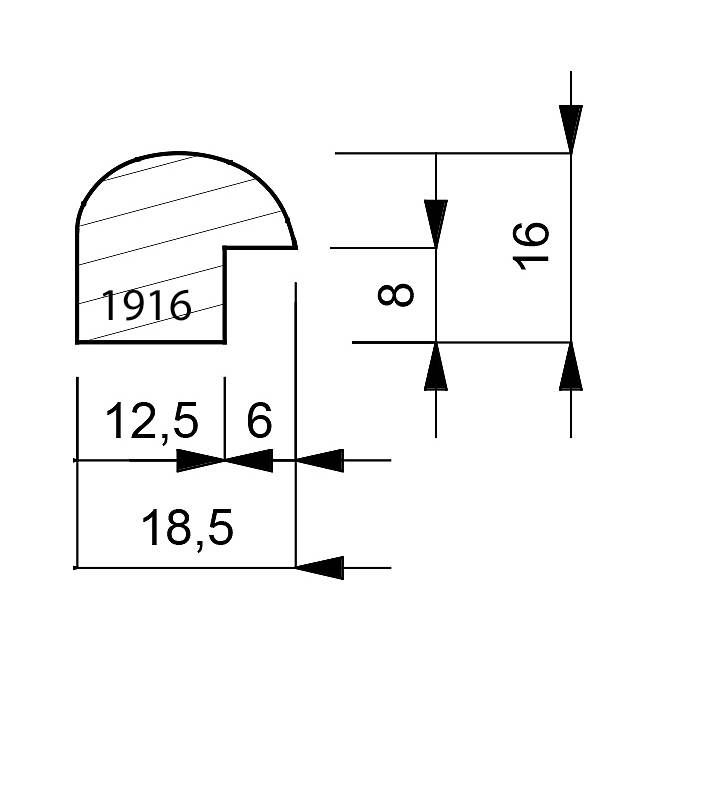 1916 Hockey Stick Moulding