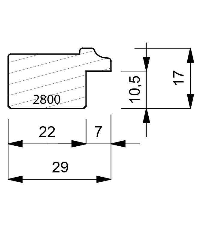 2800 Flat Gesso Finish Liner