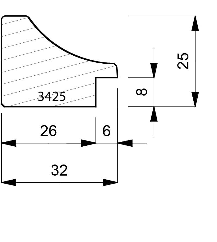 3425 Scoop Moulding