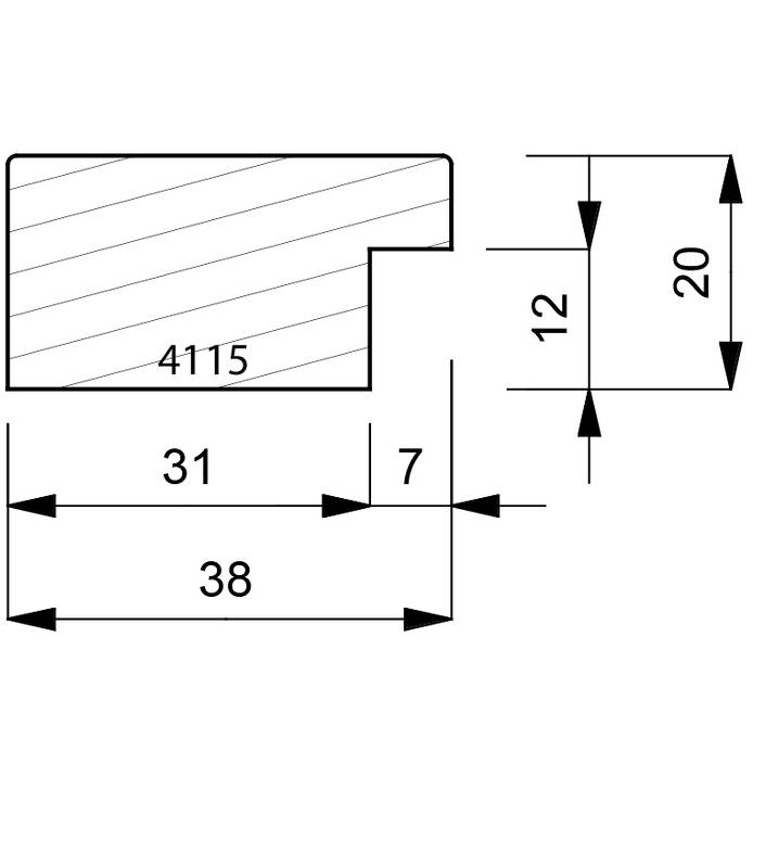 4115 Flat Case Moulding