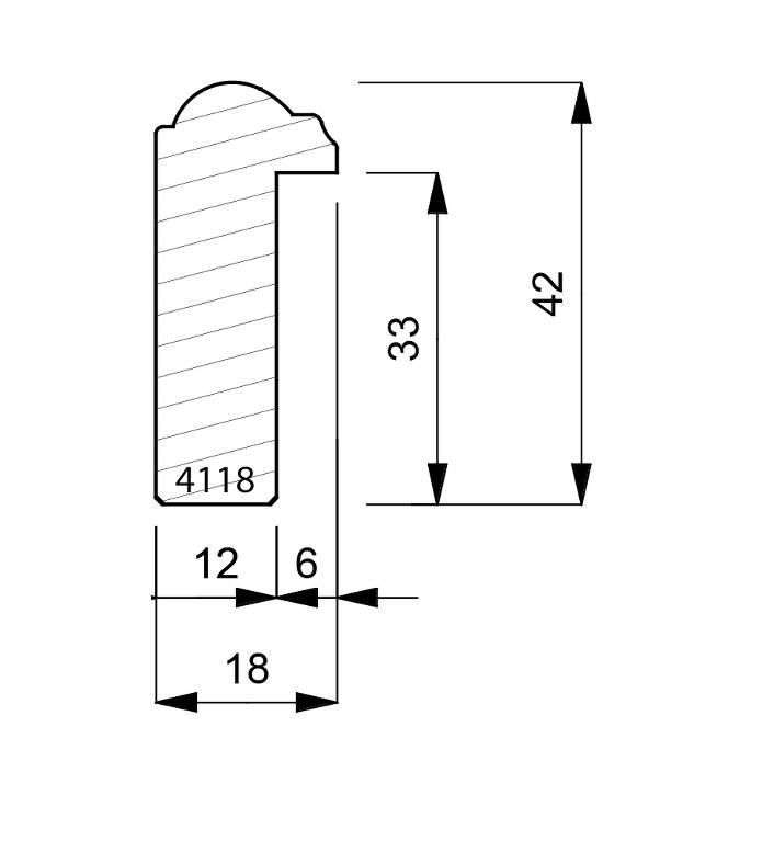 4118 Slim Cap Moulding