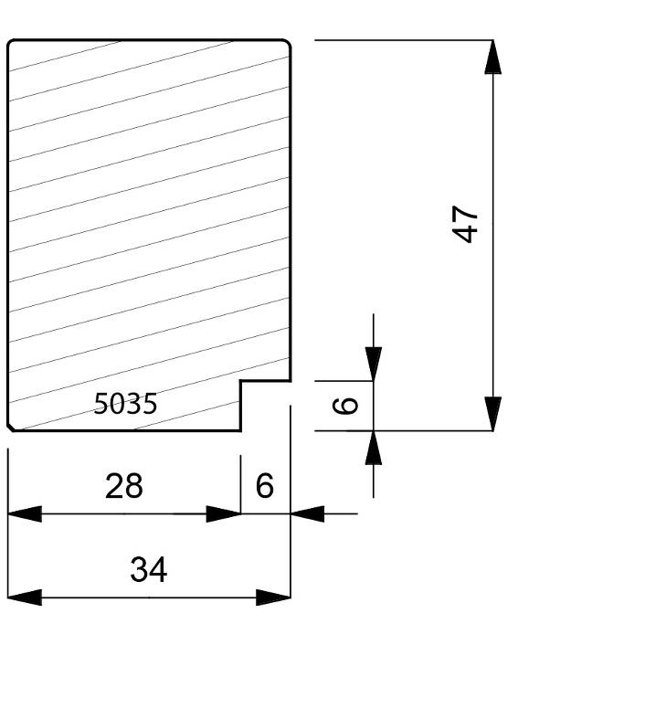 5035 Canvas Float Moulding