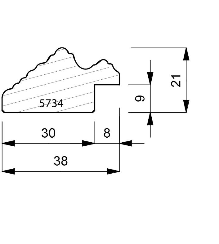 5734 Hand Finished Moulding