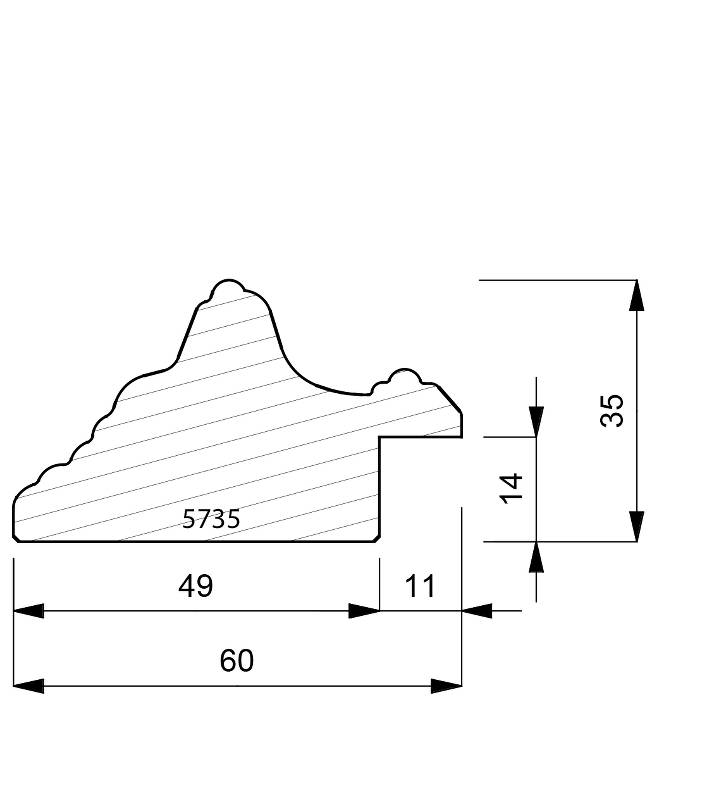 5735 Hand Finished Moulding