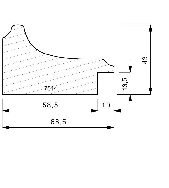 7044 Contemporary Scoop Moulding