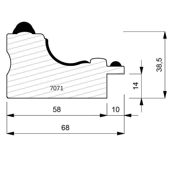 7071 Hand Finished Moulding