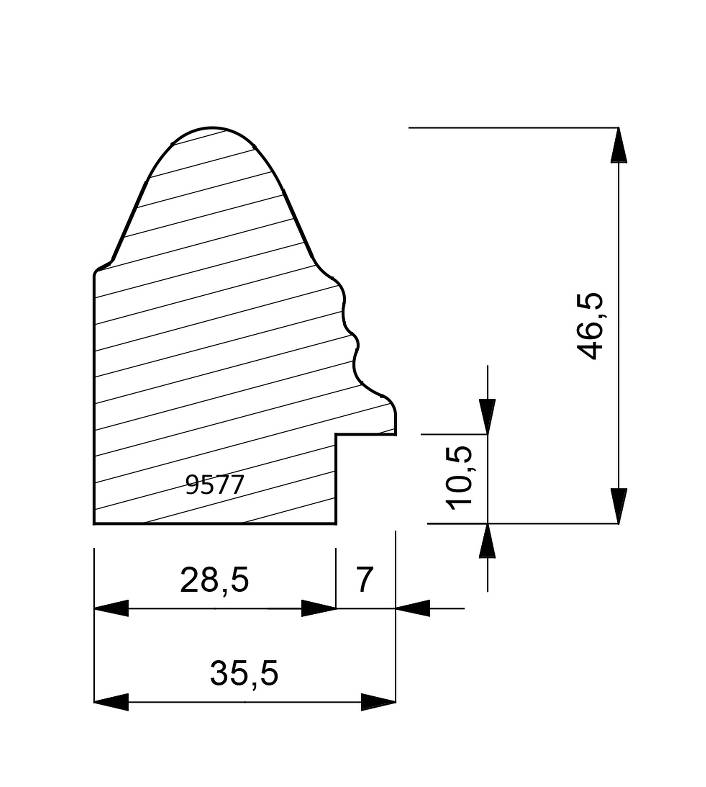 9577 Spanish Cap Moulding