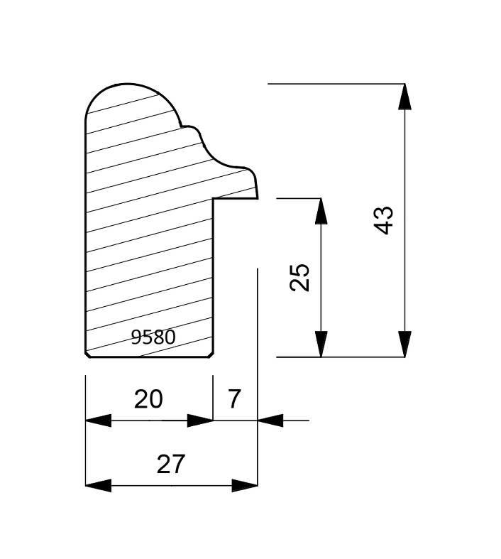 9580 Traditional Cap Moulding