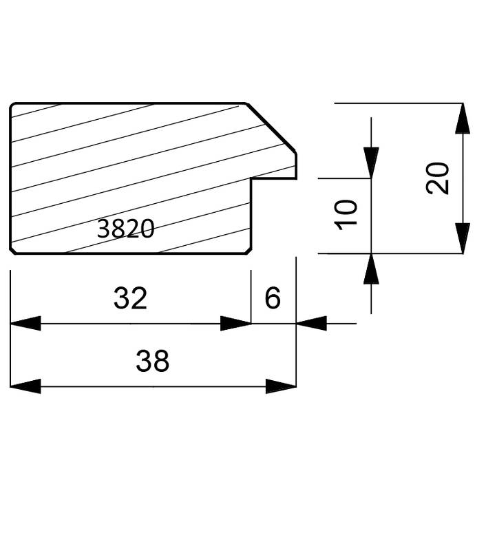 3820 Flat Case Moulding