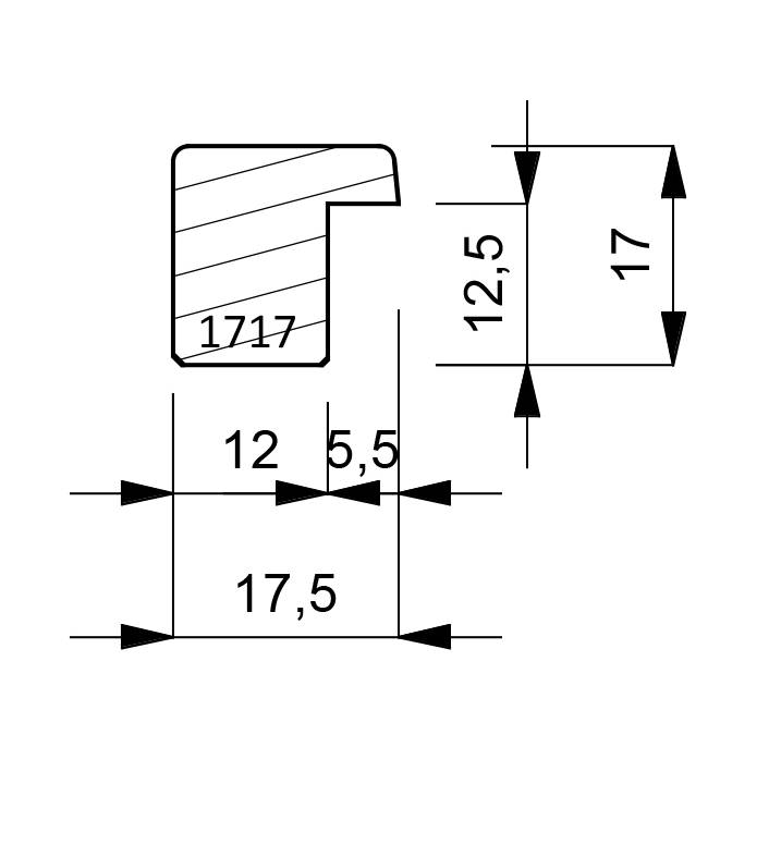 1717 Foil Finish Moulding