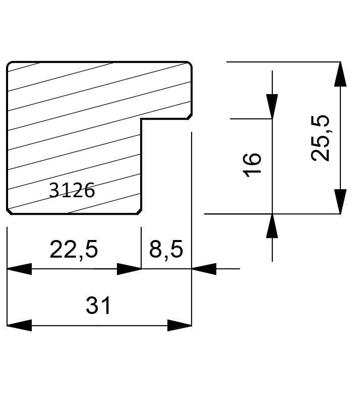 3126 Cube Moulding