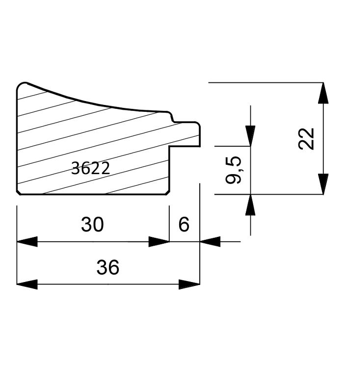 3622 Scoop & Slip Moulding