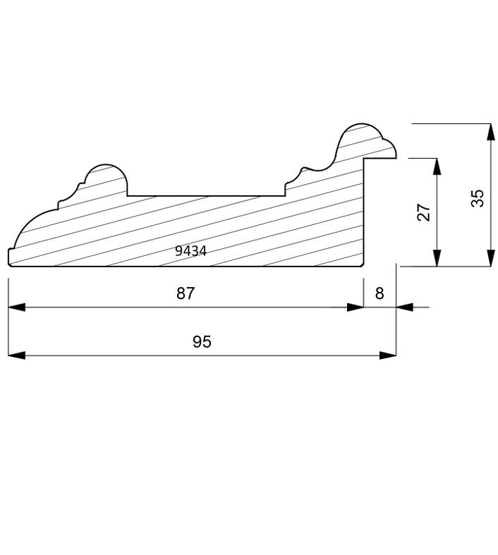 9434 Contemporary Reverse Moulding